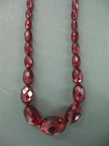 Victorian Cherry Amber Necklace 14b7a3