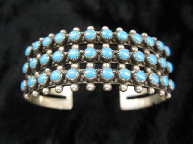 Indian Turquoise Sterling Bracelet 14b7c4