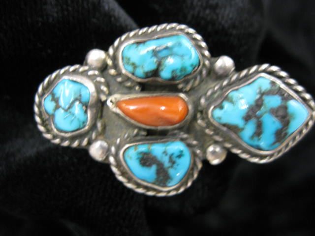 Indian Turquoise Sterling Ring 14b7c5