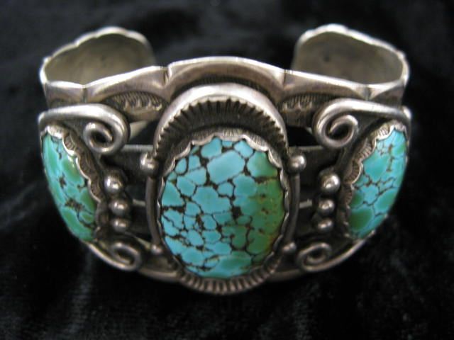 Indian Turquoise Sterling Bracelet 14b7c6
