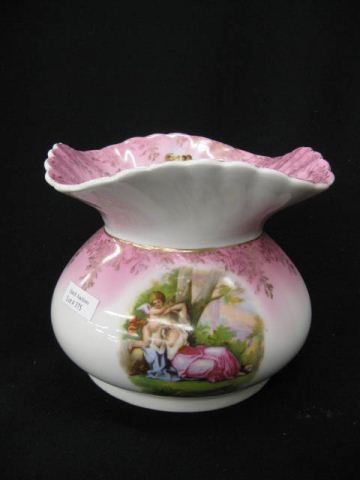 Victorian Porcelain Spittoon scenes