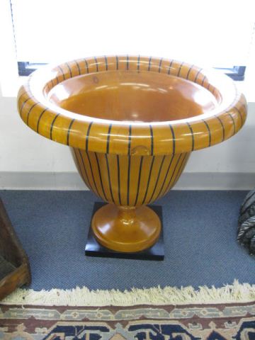 Large Wooden Planter urn form pedestal 14b7cc