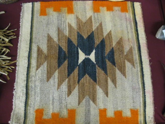 Indian Saddle Blanket 21'' x 20''.