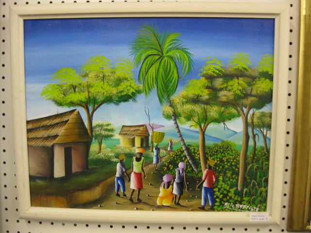 Alix Baptiste Acrylic Haiti Village