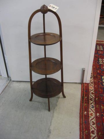 Mahogany Pie Stand triple tier  14b814