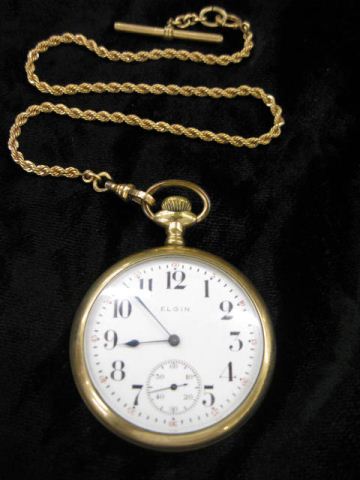 Elgin Pocketwatch gold-filled case open