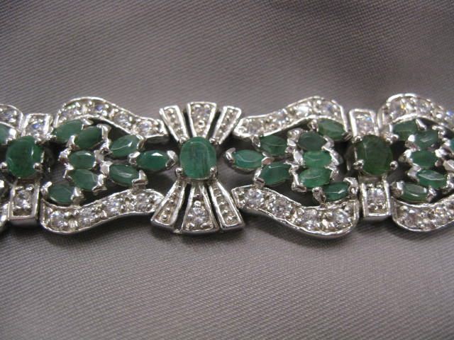 Emerald Bracelet fine green gems sterling