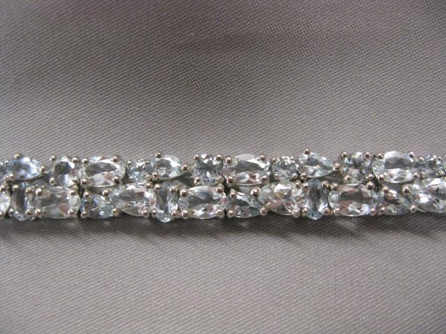 Aquamarine Bracelet 76 gems in sterling