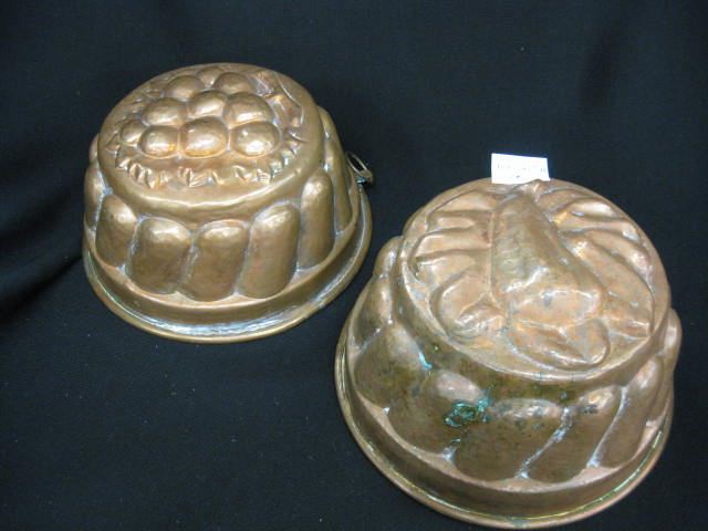2 Antique Copper Food Molds