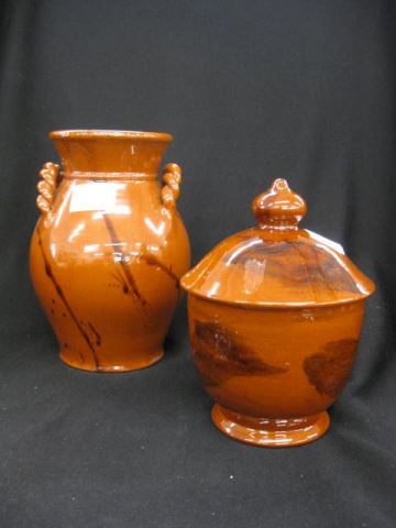 2 pcs. Lester Breininger Redware Pottery