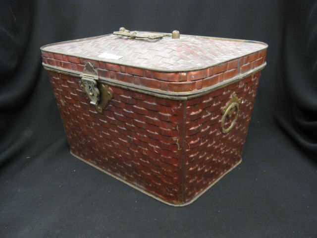 Large Tin Biscuit Box picnic basket 14b845