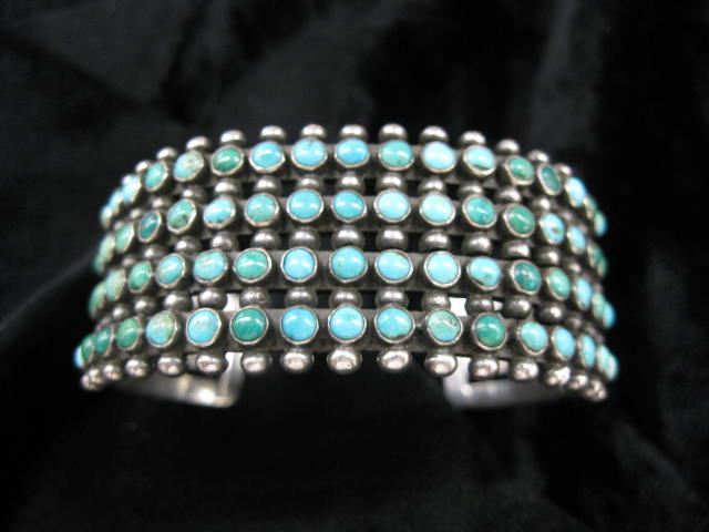 Indian Turquoise Sterling Bracelet 14b852