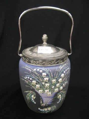 Victorian Art Glass Biscuit Jar superb