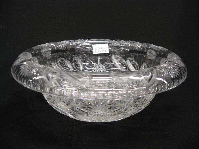 Cut Glass Bowl with Rolled Rim 14b88d