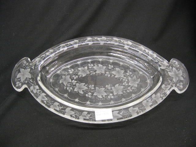 Sinclaire Engraved Glass Handled Tray