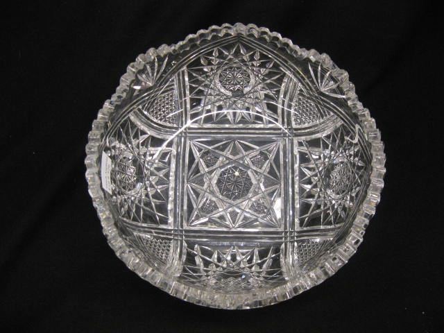 Wright Cut Glass Bowl signed fine