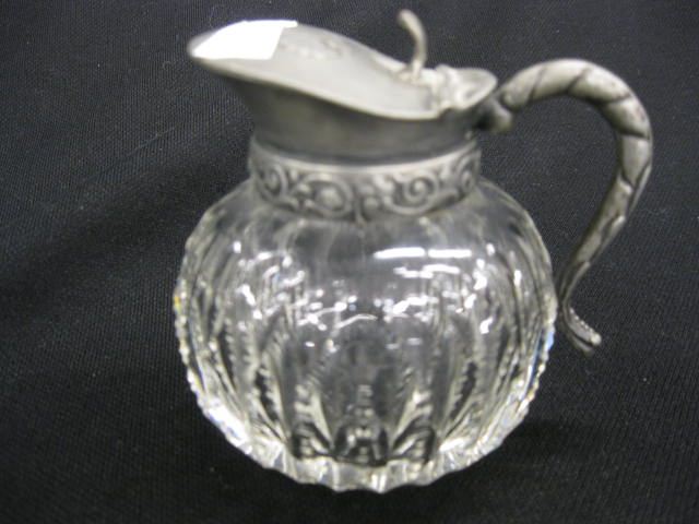 Cut Glass Syrup Pitcher zipper pattern