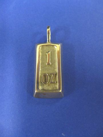 14k Gold 1 ounce Ingot Pendant 14b8a2