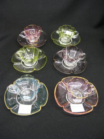 Set of 6 Moser Art Glass Cups  14b8c0