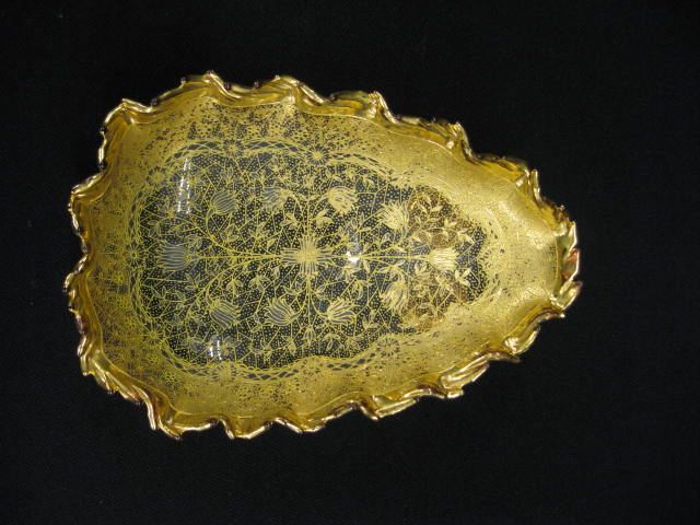 Moser Art Glass Sweetmeat Dish 14b8bd