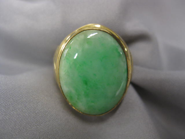 Jade Man s Ring fine apple green 14b8ca