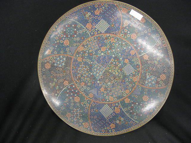 Early Japanese Cloisonne Charger 14b8d3