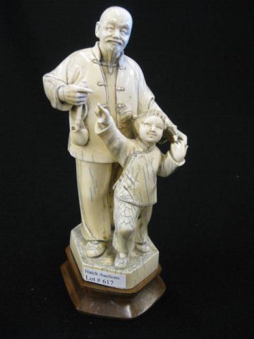 Chinese Carved Ivory Figurine of Man