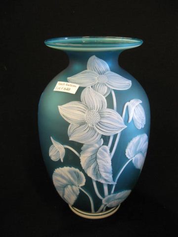 Webb Style Art Glass Vase florentine
