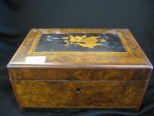 19th Century Jewelry Box fine inlay