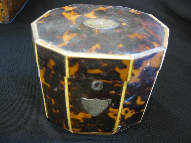 Early Tortoise Shell Tea Caddy 14b91f