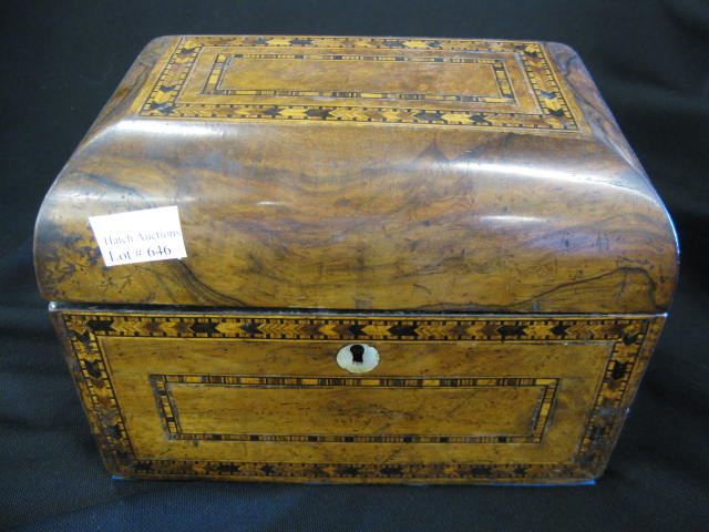 English Tea Caddy Box fine inlay 14b920