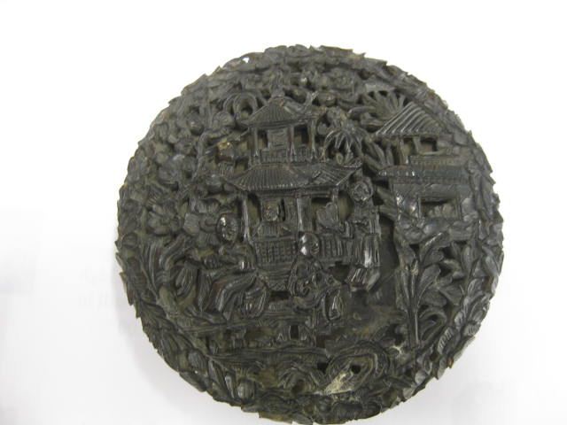 Chinese Carved Tortoise shell Snuff 14b942