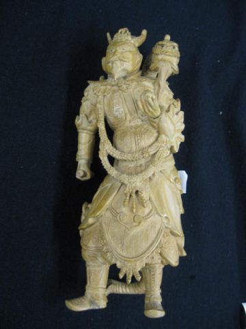 Japanese Carved Wooden Statue of 14b945