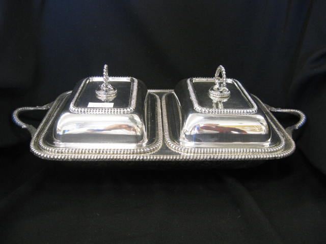 Silverplate Covered Double Entree 14b957