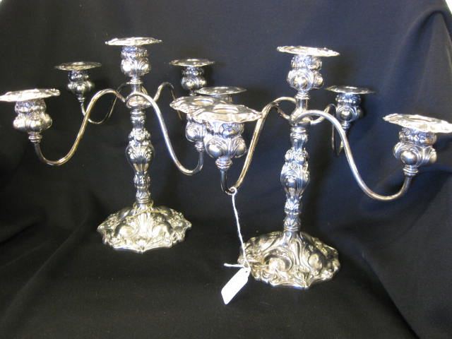 Pair of Apollo Silverplate Candelabra 14b95d