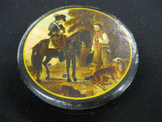 English Lacquerware Snuff Box scene 14b97b