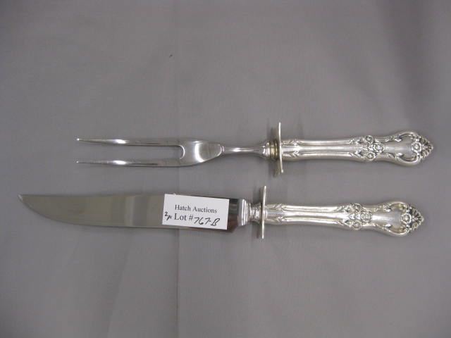 Sterling Silver Carving Set floral