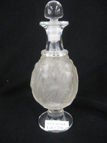 Lalique Crystal Perfume Bottle frosted