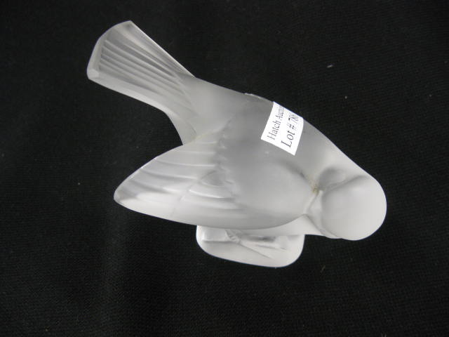 Lalique Crystal Figurine of a Bird frosted