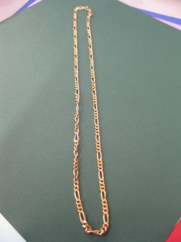 14k Gold Necklace fancy links 24 long