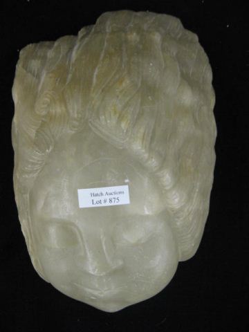 Chinese Carved Quartz Bust of a 14ba12