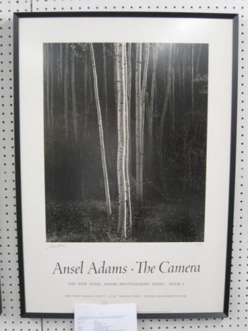 Ansel Adams Autographed Poster Aspens 14ba31