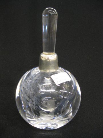 Swedish Crystal & Sterling Perfume Bottle