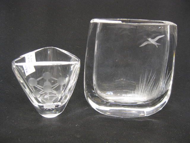 2 Fine Crystal Vases Val St Lambert 14ba4a