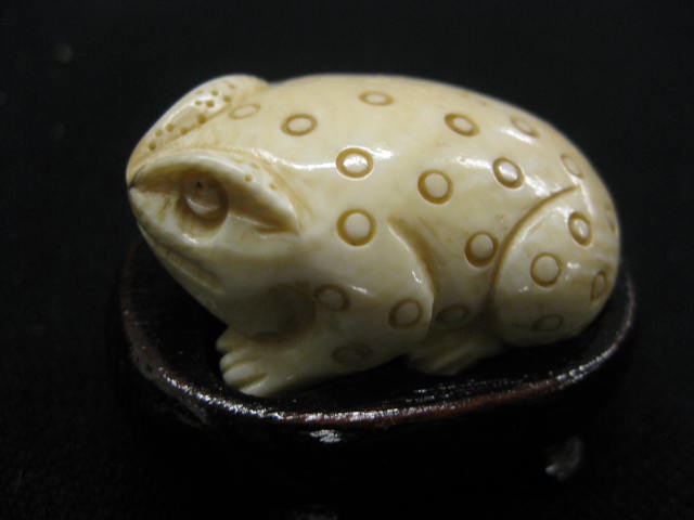 Carved Ivory Netsuke of a Toad 14ba96