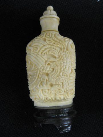 Chinese Carved Ivory Snuff Bottle 14ba99