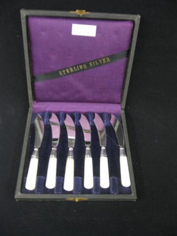 Set of 6 Fruit Knives mother of pearl 14babd