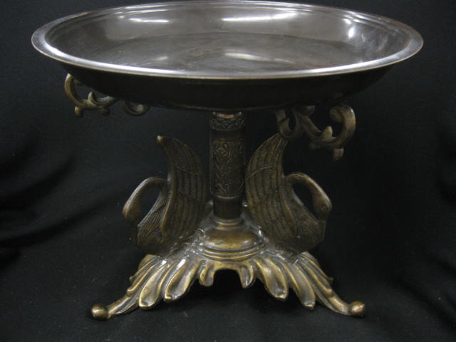 Bronze Centerpiece swan design