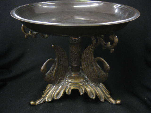 Bronze Centerpiece swan design 10.