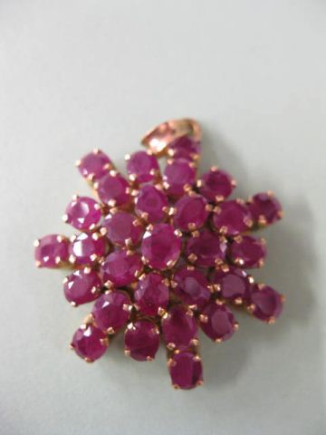 Ruby Pendant floral or snowflake 14bae9